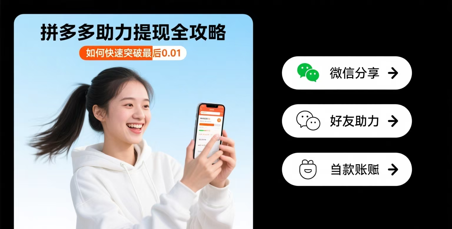 拼多多助力终极提现指南：从0.01元到500元的完美逆袭
