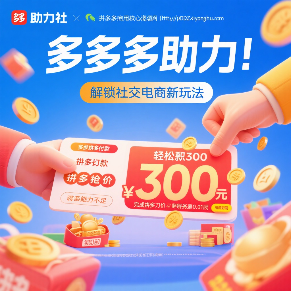 拼多多助力攻略轻松提现300元社交电商新玩法
